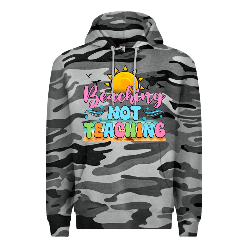Beaching Not Teaching Black Back Premium Hoodie by JahusDesignShop | Teevron
