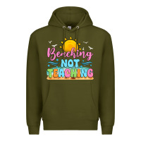 Army Green beaching not teaching Premium Hoodie - JahusDesignShop