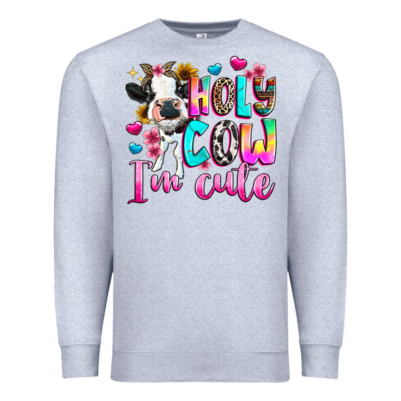 Holy Cow  M Cute Premium Sweatshirt by texasbilliewilder | Teevron