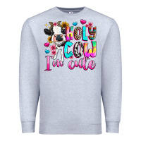 Heather Grey holy cow  m cute Premium Sweatshirt - texasbilliewilder