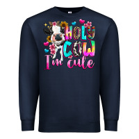 Navy holy cow  m cute Premium Sweatshirt - texasbilliewilder