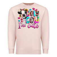 Pale Pink holy cow  m cute Premium Sweatshirt - texasbilliewilder