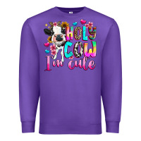 Purple holy cow  m cute Premium Sweatshirt - texasbilliewilder