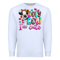 White holy cow  m cute Premium Sweatshirt - texasbilliewilder