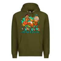 Army Green thanksgiving calories dont count Premium Hoodie - AdoDesignShop