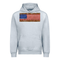 Heather Grey usa flag leopard Urban Hoodie - JahusDesignShop