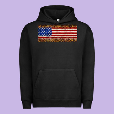 Usa Flag Leopard Urban Hoodie Designed By Jahusdesignshop