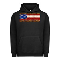 Pigment Black usa flag leopard Urban Hoodie - JahusDesignShop