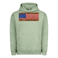 Pigment Oil Green usa flag leopard Urban Hoodie - JahusDesignShop
