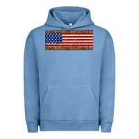 Pigment Pebble Blue usa flag leopard Urban Hoodie - JahusDesignShop