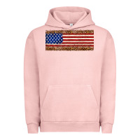 Pigment Salmon usa flag leopard Urban Hoodie - JahusDesignShop