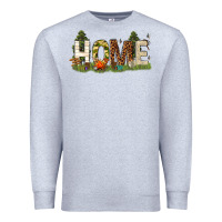Heather Grey home camping Premium Sweatshirt - texasbilliewilder