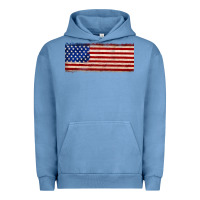 Pigment Pebble Blue usa flag Urban Hoodie - JahusDesignShop
