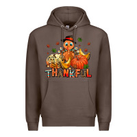 Coffee thankful pumpkins and turkey Premium Hoodie - AdoDesignShop