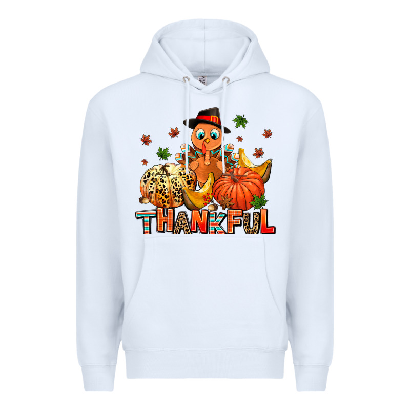Thankful Pumpkins And Turkey Premium Hoodie by AdoDesignShop | Teevron