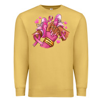Antique Gold Breast Cancer afro girl sneakers Premium Sweatshirt - RanaPortraitStore