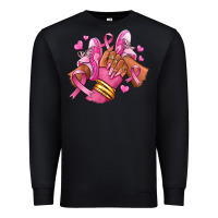 Black Breast Cancer afro girl sneakers Premium Sweatshirt - RanaPortraitStore