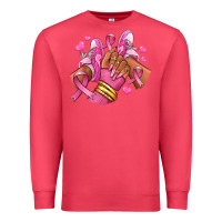 Cardinal Breast Cancer afro girl sneakers Premium Sweatshirt - RanaPortraitStore