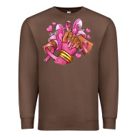 Breast Cancer Afro Girl Sneakers Premium Sweatshirt | Teevron