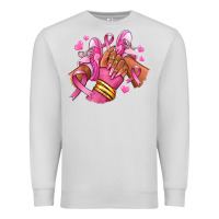 Dove Grey Breast Cancer afro girl sneakers Premium Sweatshirt - RanaPortraitStore