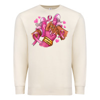 Sandshell Breast Cancer afro girl sneakers Premium Sweatshirt - RanaPortraitStore