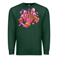 Sports Green Breast Cancer afro girl sneakers Premium Sweatshirt - RanaPortraitStore