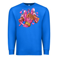 True Royal Breast Cancer afro girl sneakers Premium Sweatshirt - RanaPortraitStore
