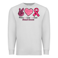 Dove Grey Peace Love Cure Cancer Premium Sweatshirt - RanaPortraitStore