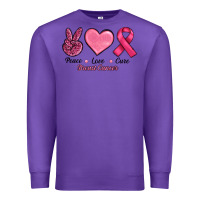 Purple Peace Love Cure Cancer Premium Sweatshirt - RanaPortraitStore