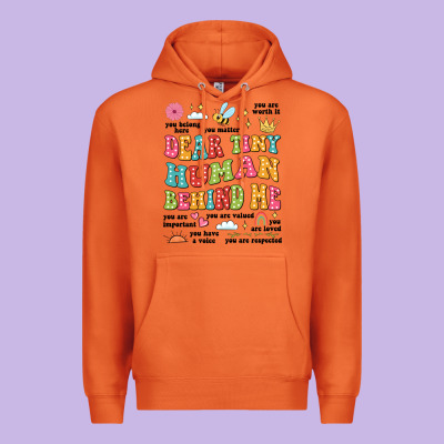 Customized Teacher Dear Tiny Human Behind Me Back Premium Hoodie Designed By Jahusdesignshop