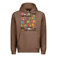 Chestnut customized teacher dear tiny human behind me back Premium Hoodie - JahusDesignShop
