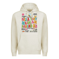 Oatmeal Heather customized teacher dear tiny human behind me back Premium Hoodie - JahusDesignShop