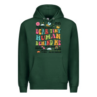 Sports Green customized teacher dear tiny human behind me back Premium Hoodie - JahusDesignShop