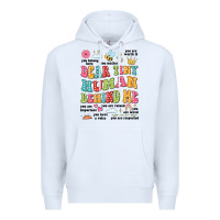 White customized teacher dear tiny human behind me back Premium Hoodie - JahusDesignShop