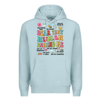Blue Mist customized teacher dear tiny human behind me back Premium Hoodie - JahusDesignShop