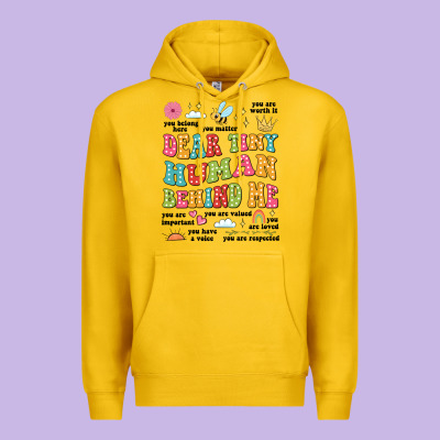 Customized Teacher Dear Tiny Human Behind Me Back Premium Hoodie Designed By Jahusdesignshop