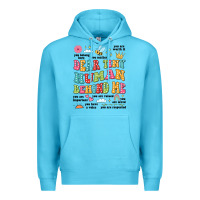 Ocean Blue customized teacher dear tiny human behind me back Premium Hoodie - JahusDesignShop