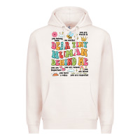 Pale Pink customized teacher dear tiny human behind me back Premium Hoodie - JahusDesignShop