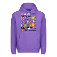 Purple customized teacher dear tiny human behind me back Premium Hoodie - JahusDesignShop