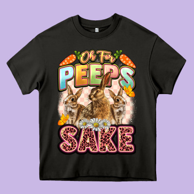 Oh For Peeps Sake Easter Day Heavy Core Tee Designed By Lillyallendesigns