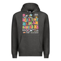 Charcoal Heather customized teacher dear tiny human behind me back Premium Hoodie - JahusDesignShop