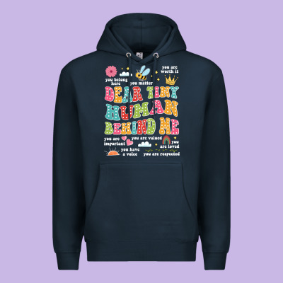 Customized Teacher Dear Tiny Human Behind Me Back Premium Hoodie Designed By Jahusdesignshop