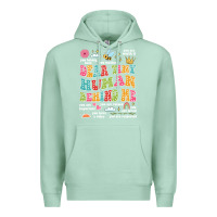 Seafoam customized teacher dear tiny human behind me back Premium Hoodie - JahusDesignShop