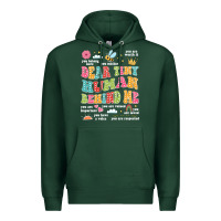 Sports Green customized teacher dear tiny human behind me back Premium Hoodie - JahusDesignShop
