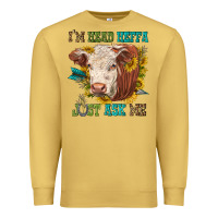 Antique Gold im head heffa just ask me Premium Sweatshirt - texasbilliewilder