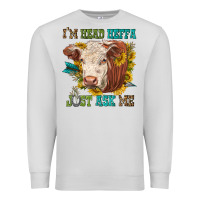 Dove Grey im head heffa just ask me Premium Sweatshirt - texasbilliewilder