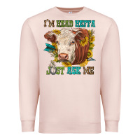 Pale Pink im head heffa just ask me Premium Sweatshirt - texasbilliewilder