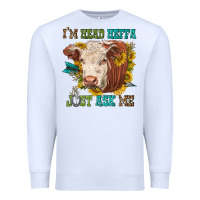White im head heffa just ask me Premium Sweatshirt - texasbilliewilder