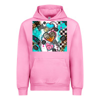 Fuchsia Pink race heart Urban Hoodie - AdoDesignShop