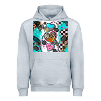 Heather Grey race heart Urban Hoodie - AdoDesignShop